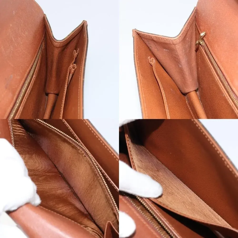 Louis Vuitton Monogram Pochette Dam GM Clutch Bag Brown